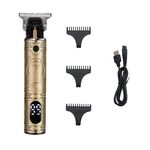 Pharaoh Vintage Pharaoh Incisione clipper ricaricabile USB con display LCD (giallo)