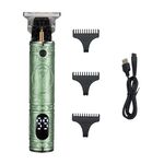 Pharaoh vintage clipper ricaricabile per capelli ricaricabile USB con display LCD (verde)