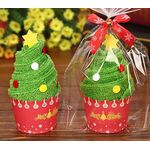 Asciugamano per torta di Natale Creativo Regalo Asciugamano natalizio Regali per asciugamani (albero di Natale)