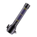 Torcia multifunzione di sicurezza per auto Martello solare Allarme di emergenza (nera)