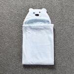 Cute Animal Cartoon Babies Blanket Kids Accappatoio con cappuccio Telo da bagno per bambini (blu)