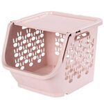Impilabile da cucina in plastica cestino di immagazzinaggio Bagno Mensola