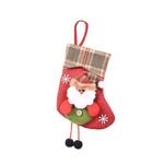 Mini calze di Natale Sacchetti regalo Decorazioni natalizie per feste in casa (stile Babbo Natale)