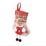 Mini calze di Natale Sacchetti regalo Decorazioni natalizie per feste in casa (stile pupazzo di neve)