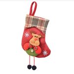 Mini calze di Natale Sacchetti regalo Decorazioni natalizie per feste in casa (stile cerbiatto)