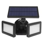 Faretto doppio piatto 48 LED impermeabile con sensore di movimento PIR luce solare