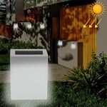 Lampada da parete per recinzione da giardino per esterni a risparmio energetico solare (luce bianca)