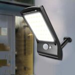 Lampade solari da esterno 36 LED Lampada solare super luminosa 280LM Luci di sicurezza con sensore di movimento Lampade da parete flessibili impermeabili senza fili