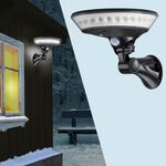 Luci per portico ad energia solare Lampada da giardino impermeabile per recinzione a parete per esterni IP65