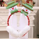 Donna Uomo Natale Paraorecchie Head Hoop Simpatico cartone animato Decorazione per l'inverno (pupazzi di neve)