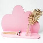 Puntelli decorativi per fotografia di scaffali per pareti divisorie in legno (rosa)