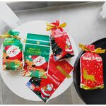 50 pezzi/pacco sacchetto regalo di Natale pacchetto di biscotti con coulisse sacchetto di biscotti di Natale, consegna con modello casuale