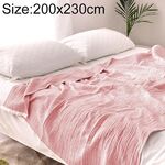 Coperta per aria condizionata a sei strati in garza lavata spessa primavera ed estate, dimensioni: 200x230 cm, colore: rosa