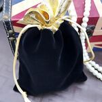 Borsa in velluto da 10 pezzi Borsa per gioielli Borsa per benedizione natalizia di Capodanno, dimensioni: 12x15 cm (nero)