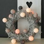 3 m 20 led cotone palla luce stringa vacanza matrimonio festa di natale camera da letto luci fata luci a LED per esterni decorazione ghirlanda, alimentazione: batteria (grigio)