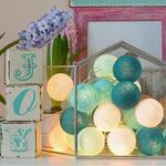 3 m 20 led cotone palla luce stringa vacanza matrimonio festa di natale camera da letto luci fata luci a LED per esterni decorazione ghirlanda, alimentazione: batteria (tiffany)