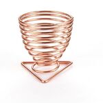 5 pezzi zucca goccia d'acqua trucco uovo soffio vassoio portaoggetti spugna uovo supporto in metallo (oro rosa)