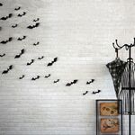 10 set adesivi murali stereo di Halloween adesivi per pipistrelli di simulazione