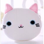 Portamonete simpatico gatto Portamonete in peluche per bambini (bianco)