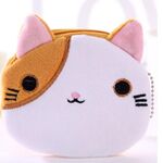 Portamonete in peluche per bambini con portamonete 3 pezzi simpatico gatto (marrone + bianco)