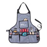 Grembiule da giardinaggio in tela impermeabile PENGGONG Borsa per attrezzi da elettricista Organizer per kit di attrezzi (grigio)