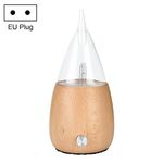 Umidificatore d'aria per aromaterapia in vetro e legno con spray per olio essenziale, diffusore senz'acqua, tipo di spina: spina europea (venatura del legno chiaro)