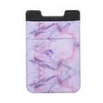 Modello di marmo Road Stretch Phone Indietro Plastica Porta carte Sticky Phone Clip (viola)