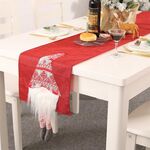 Tovagliatore di Natale Babbo Natale Babbo Natale Bandiera per banchetti per banchetti per la decorazione del festival (rosso)