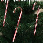 6 pezzi / pacco decorazioni natalizie Ornamenti natalizi per albero di Natale con bastoncini di zucchero