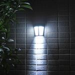 Lampada da parete a LED ad energia solare a risparmio energetico impermeabile IP65 per esterni (luce bianca)