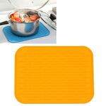 Tappetino isolante in silicone colorato addensato Tappetino europeo anti-combustione Tappetino per telefono impermeabile da tavolo (arancione)