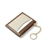 3 PCS Fashion Stitching Multi-card Zipper Card Bag Mini portafoglio multifunzione (marrone)
