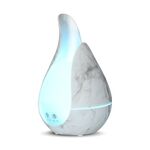 Diffusore di olio essenziale di aroma di umidificatore ad ultrasuoni da 200 ml 7 colori Luce notturna a LED Creatore di nebbia fredda, Tipo di spina: spina del Regno Unito (base in marmo)