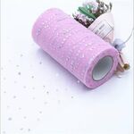 Rotolo di tulle 25 iarde 13 cm Artigianato laser in organza Decorazione di nozze Forniture per feste di compleanno in tulle (rosa)