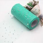 Tulle Rotolo 25 Yards 13cm Organza Laser Artigianato Decorazione di nozze Tulle Forniture per feste di compleanno (blu)