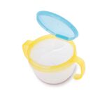 Prodotti per l'infanzia Design anti-spruzzi Tazza per snack con doppio manico per biscotti (giallo)