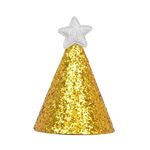10 pezzi cappello compleanno dorato bambini età vestire cappello stella berretto torta glitter (stella d'argento)