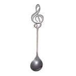 Cucchiaio creativo per note musicali, cucchiaio per mescolare il caffè, cucchiaio da bar in acciaio inossidabile, titanio, cucchiaio da regalo (nero)