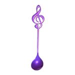 Cucchiaio creativo per note musicali, cucchiaio per mescolare il caffè, cucchiaio da bar in acciaio inossidabile, titanio, cucchiaio da regalo (viola)