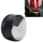 Dispositivo di riempimento per polvere piatta in polvere di caffè in acciaio inossidabile Macaron, specifica: tre polpa (nera)