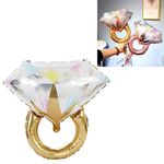 Palloncino in stagnola con anello di diamanti per decorazione della stanza del matrimonio nuziale, specifica: grande diamante in oro
