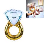 Palloncino in stagnola con anello di diamanti per decorazione della stanza del matrimonio nuziale, specifica: anello di diamanti super grande