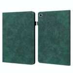 Per Samsung Galaxy Tab A8 10.5 2021 Custodia tavoletta in pelle in pelle in rilievo Peacock (verde)