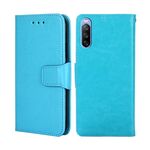 Per Sony Xperia 10 III custodia in cristallo in pelle di cristallo (blu chiaro)