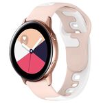 Per Samsung Galaxy Watch Active cinturino in silicone bicolore da 20 mm (rosa + bianco)