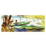 400x900x5mm Bloccato Bloccato AM002 Grande Scrivania a olio Desk Gomma Pad (Pescatore)