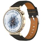 Cinturino per orologio con fibbia argentata in pelle quadrata da 20 mm (nero)
