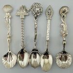 1 Set Cucchiaino da caffè creativo in acciaio inossidabile Cucchiaio da minestra Stoviglie in stile occidentale (argento)