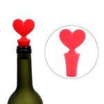 Tappo per vino in silicone Tappo per vino serie Poker (cuore rosso pesca)