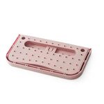 Portaoggetti per pantofole da appendere a parete pieghevole multifunzione a ventosa (rosa)